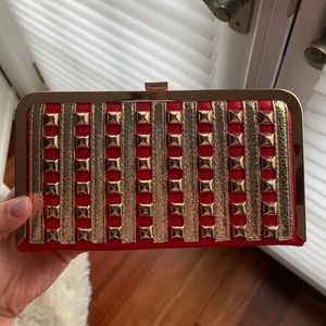 Red & gold clutch